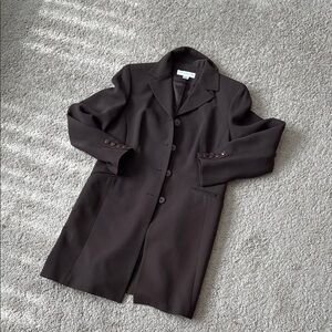 Petite Sophisticate Black Blazer Classic Tailored Suit Jacket